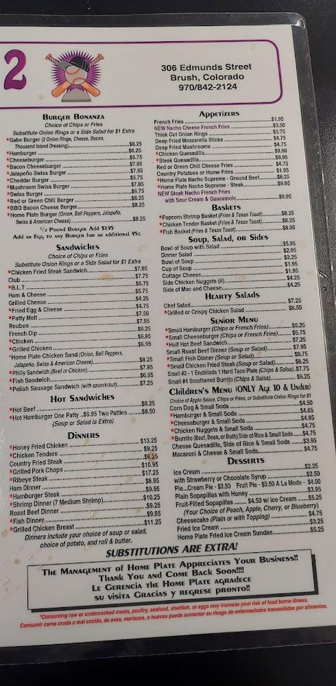 Home Plate Fort Morgan Menu image 3